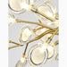 MIRODEMI® Altavilla Vicentina | Gold/Black Nordic Design Flower LED Chandelier Lamps Details