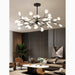 MIRODEMI® Altavilla Vicentina | Gold/Black Nordic Design Flower LED Chandelier For Interior Decor