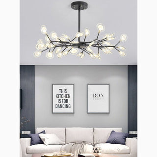 MIRODEMI® Altavilla Vicentina Living Room Chandelier – Nordic Style LED with Gold and Black Finish