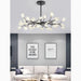 MIRODEMI® Altavilla Vicentina | Gold/Black Nordic Design Flower LED Chandelier For Living Room Decor