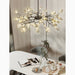MIRODEMI® Altavilla Vicentina | Gold/Black Nordic Design Flower LED Chandelier For Kitchen