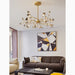 MIRODEMI® Altavilla Vicentina | Gold/Black Nordic Design Flower LED Chandelier For Modern Dining Room Decoration