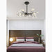 MIRODEMI® Altavilla Vicentina | Gold/Black Nordic Design Flower LED Chandelier For Bedroom Decor