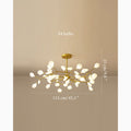 MIRODEMI® Altavilla Vicentina | Gold/Black Nordic Design Flower LED Chandelier Gold 54 Bulbs