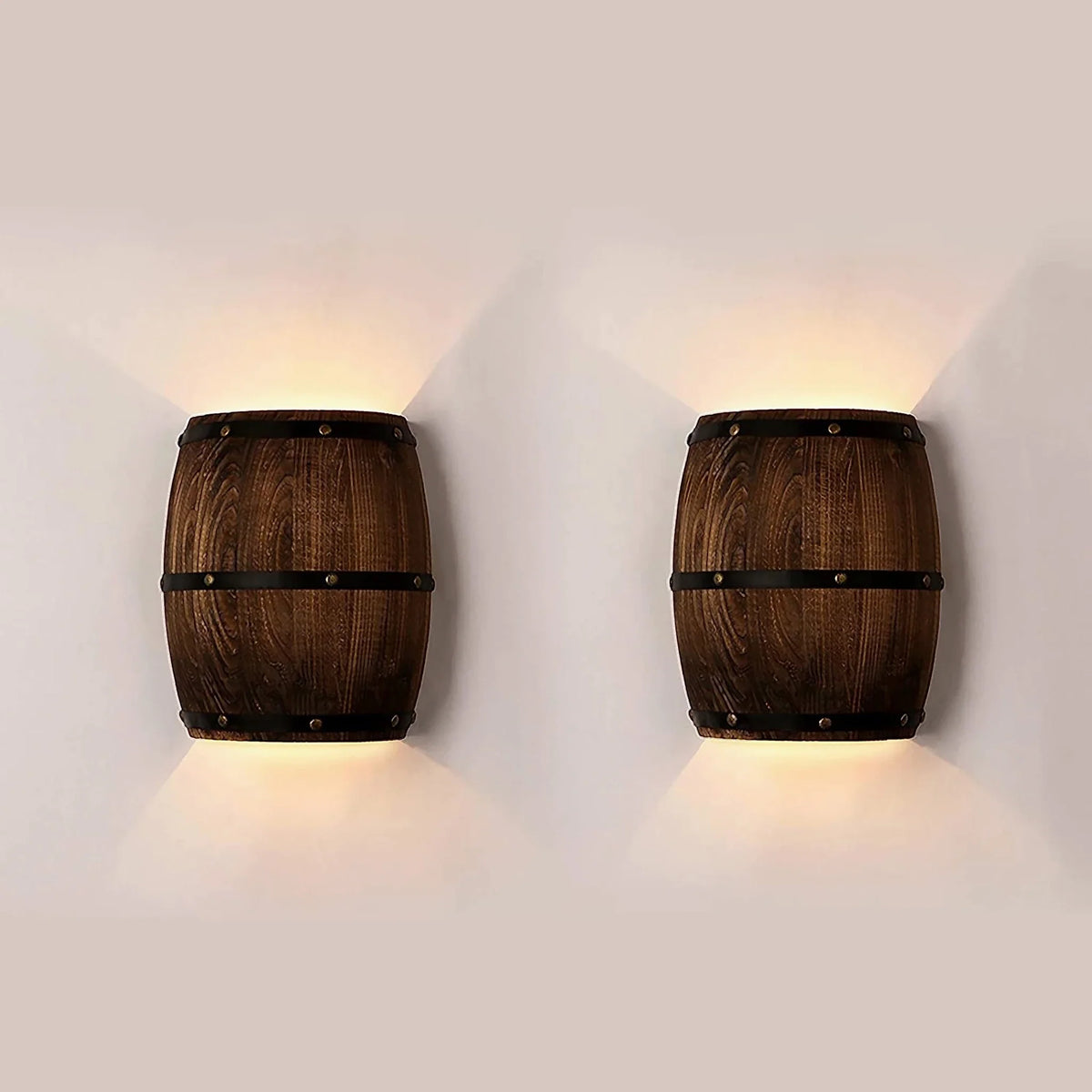Vintage wine barrel wall lamp for restaurant