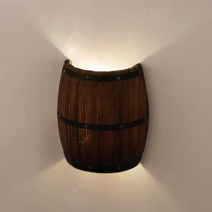 MIRODEMI® Alzira | American Vintage Country Wine Barrel Wall Lamp | wall sconces | wall light