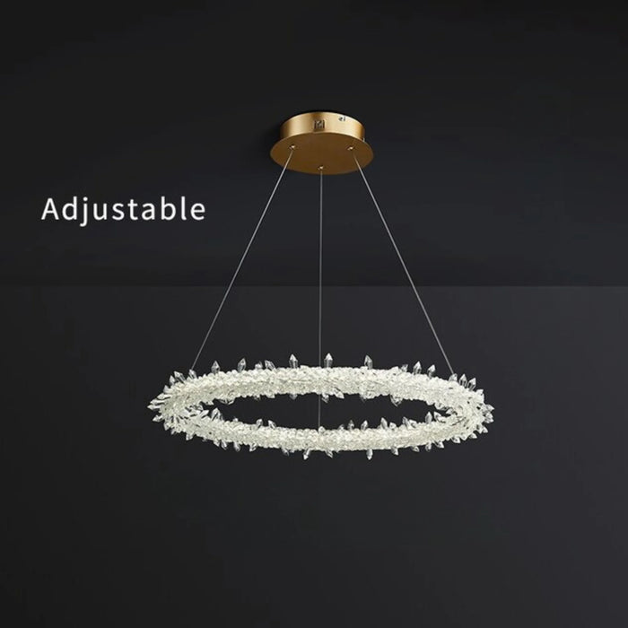 MIRODEMI® Andenne | Modern Ring Crystal Lamp for Living Room