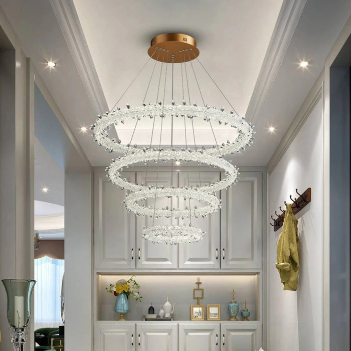 MIRODEMI® Andenne | Modern Ring Crystal Chandelier for Living Room