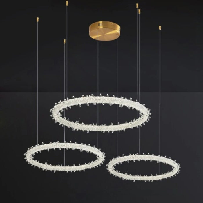 MIRODEMI® Andenne | Modern Ring Crystal Chandelier for Dining Room