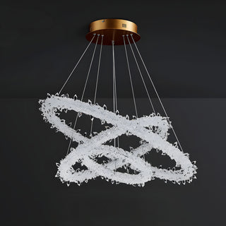 MIRODEMI Andenne | Modern Ring Crystal Chandelier for Kitchen Island