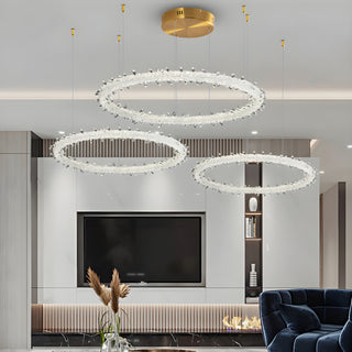 MIRODEMI Andenne | Ring Crystal Chandelier for Living Room