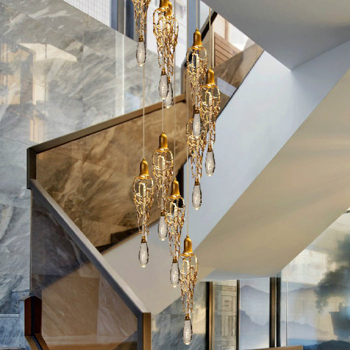 MIRODEMI® Andora | Gorgeous Creative Crystal Chandelier with Clear Glass Drops