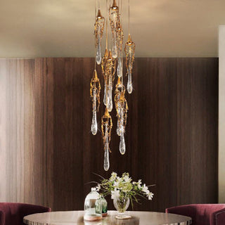 MIRODEMI® Andora | Wonderful Creative Crystal Chandelier with Clear Glass Drops