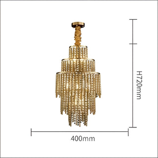 MIRODEMI® Antibes | Crystal Diamonds Luxury Gold Chandelier for Living Room