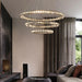 MIRODEMI® Antwerpen | Ring Gold Crystal Chandelier for Dining Room