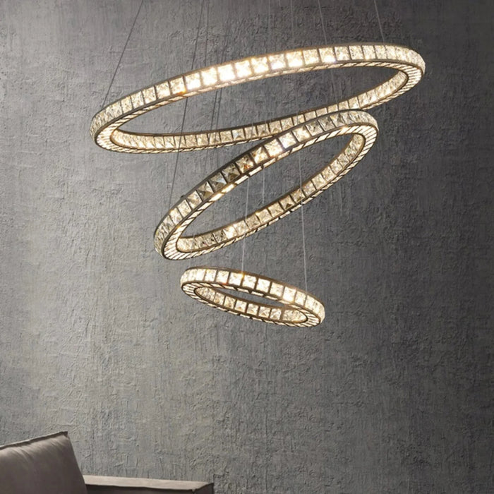 MIRODEMI® Antwerpen | Gold Crystal Chandelier for Living Room