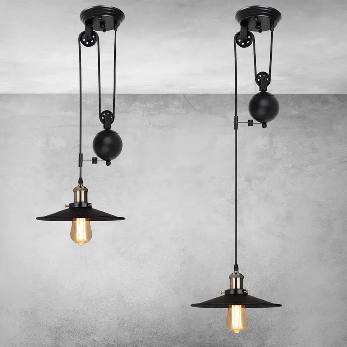 MIRODEMI Apricale Black Retro Iron Pendant Lamp Modern Design For Home