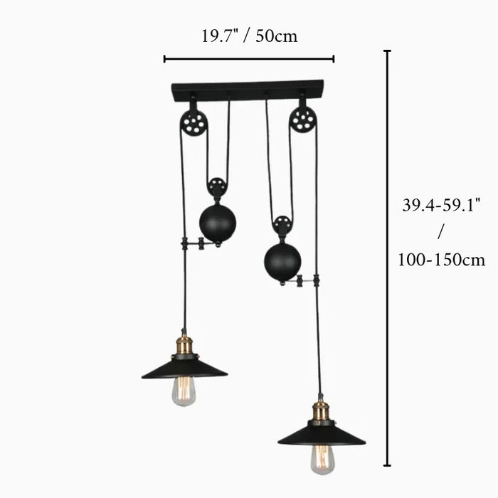 MIRODEMI Apricale Black Retro Iron Pendant Lamp Modern Design For Home