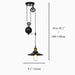 MIRODEMI Apricale Black Retro Iron Pendant Lamp Modern Design For Home