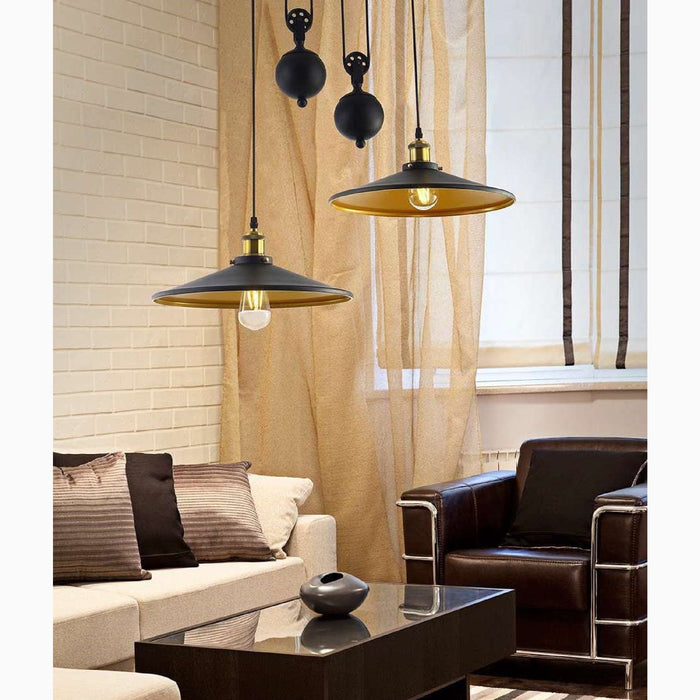 MIRODEMI Apricale Black Retro Iron Pendant Lamp For Modern Home Interior