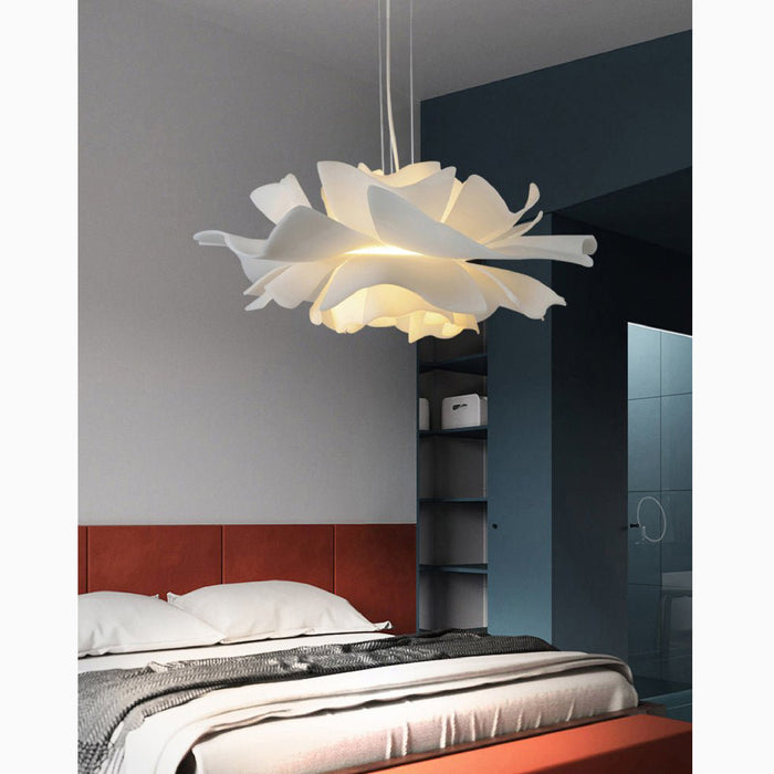 MIRODEMI Arbon White Pendant Light In The Shape Of Flower Decoration For Bedroom