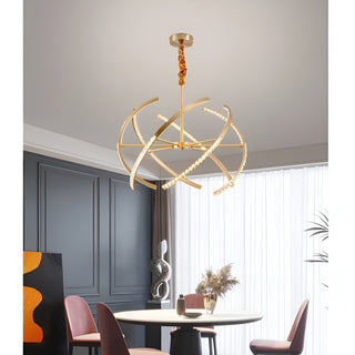 MIRODEMI® Arnasco | Creative Spherical Copper Crystal Chandelier