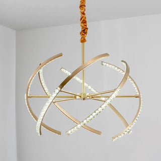 MIRODEMI® Arnasco | Creative Spherical Copper Crystal Chandelier