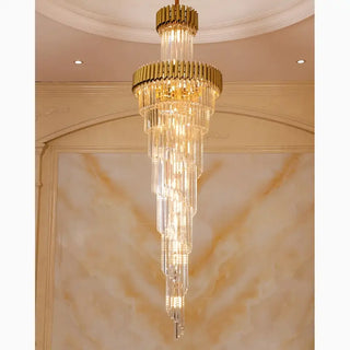 MIRODEMI Art Deco | Black and Gold Crystal Chandelier Gold