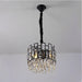 MIRODEMI® Art Deco Drum Black Crystal Chandelier for Dining Area