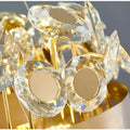 MIRODEMI Art Deco Round Crystal Chandelier For The Living Room Gold Details