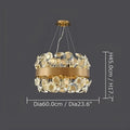 MIRODEMI Art Deco Round Crystal Chandelier For The Living Room Parameters 60cm