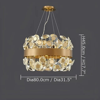 MIRODEMI Art Deco Round Crystal Chandelier For The Living Room Parameters 80cm