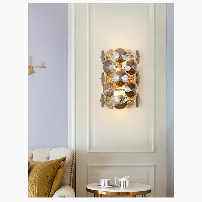 MIRODEMI Ascona cognac-colored wall lamp
