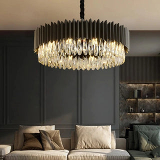 MIRODEMI® Ath | Creative Drum Black Chandelier for Bedroom