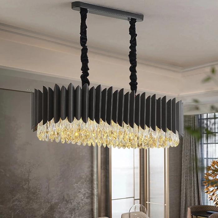 MIRODEMI® Ath | Creative Black Crystal Chandelier for Bedroom