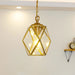 MIRODEMI Auvare Art Deco Diamond Pendant Lamp Gold Glass