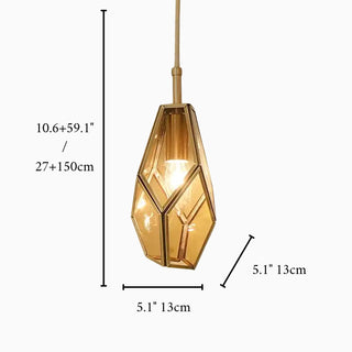 MIRODEMI Auvare Gold Art Deco Diamond Pendant Lamp 