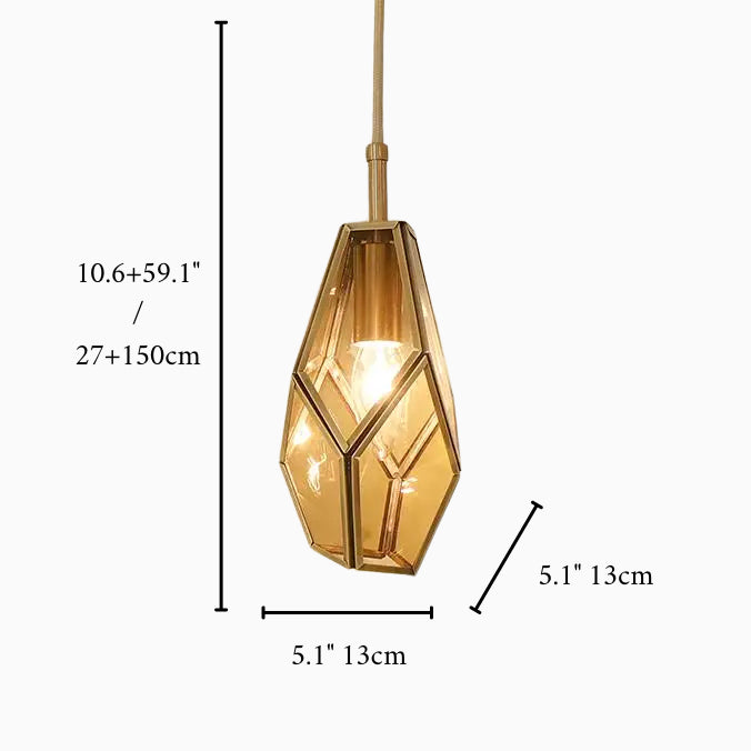 MIRODEMI Auvare Gold Art Deco Diamond Pendant Lamp 