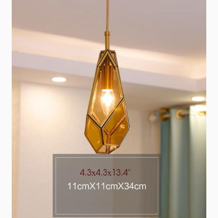 MIRODEMI® Auvare Art Deco Diamond Pendant Lamp for Dining Room, Balcony, Bar E CleaMIRODEMI Auvare Gold Art Deco Diamond Pendant Lamp Sizes