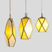 MIRODEMI Auvare Gold Art Deco Diamond Pendant Lamp Lights On