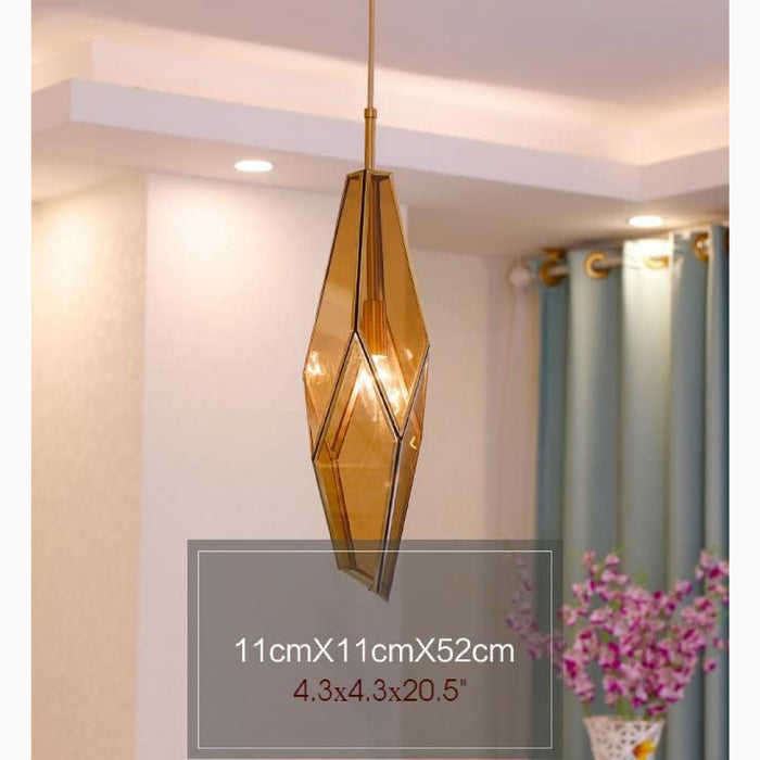 MIRODEMI Auvare Gold Art Deco Diamond Pendant Lamp Pendant Size