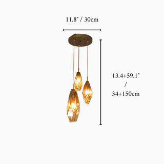 MIRODEMI Auvare Gold Art Deco Diamond Pendant Lamp Decoration