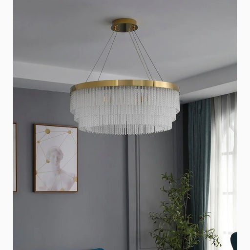 MIRODEMI Baceno Modern Stunning Round/Rectangle Crystal Chandelier For Bedroom