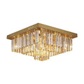 MIRODEMI® Bagnolo in Piano | Gold Square Crystal Chandelier