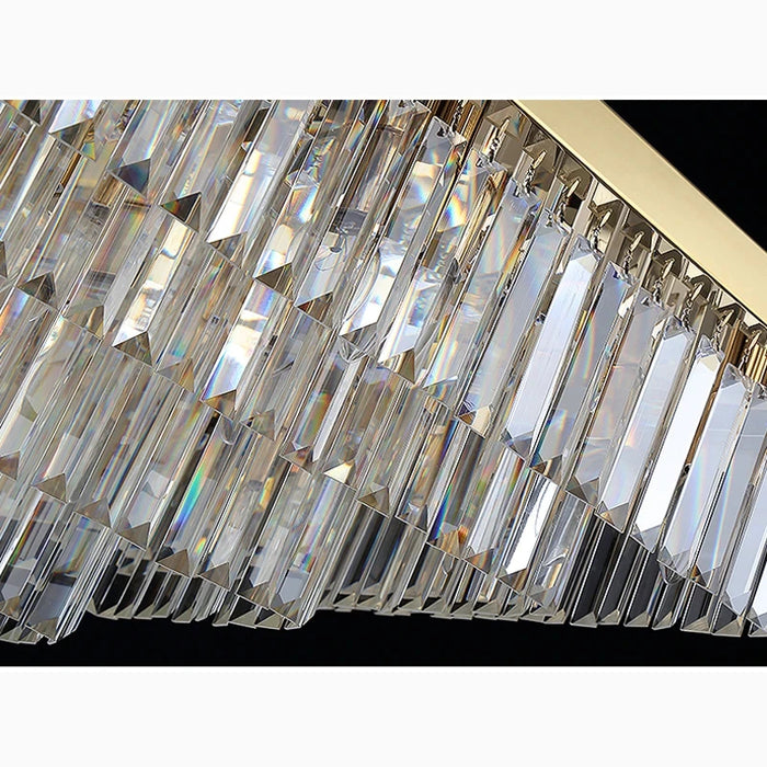 MIRODEMI® Bagnolo in Piano | Gold Square Crystal Chandelier