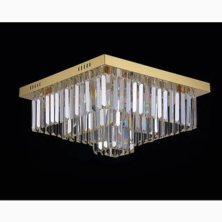 MIRODEMI® Bagnolo in Piano | Gold Square Crystal Chandelier