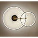 MIRODEMI® Bagnone | Electroplated LED Ceiling Light with 2 Layers Rotatable Ring for Living Room in Details