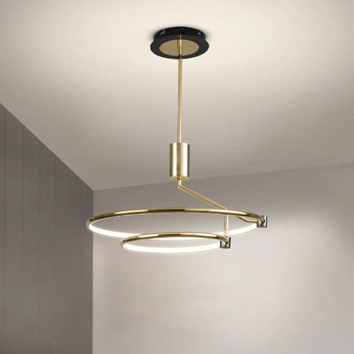 MIRODEMI® Bagnone | Electroplated LED Ceiling Light with 2 Layers Rotatable Ring for Living Room