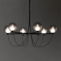 MIRODEMI® Bagnoregio | Misty Gray Retro LED Chandelier with Glass Ball made in Ultramodern Loft Design