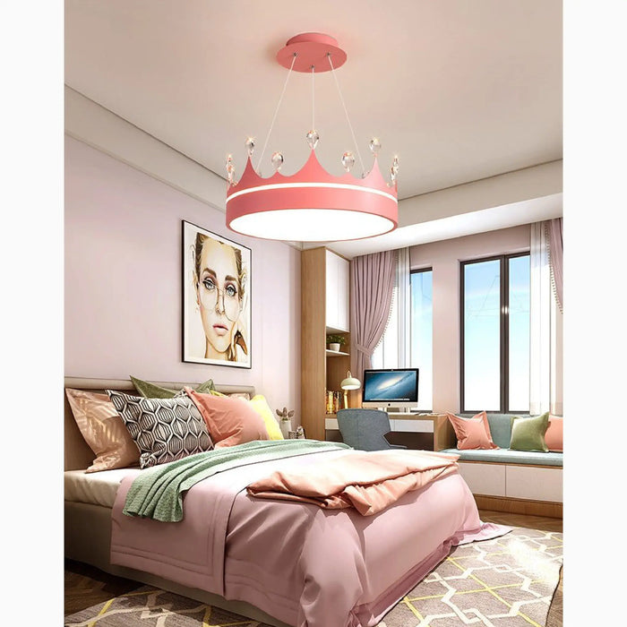 MIRODEMI® Baiano | Perfect Pink Modern Drum LED Pendant Lights for Kids Room